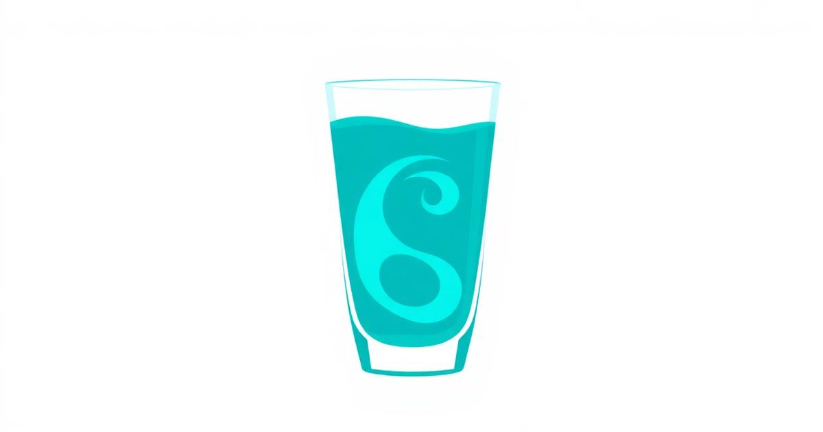 Verre d'eau avec électrolytes et minéraux sodium, potassium et magnésium